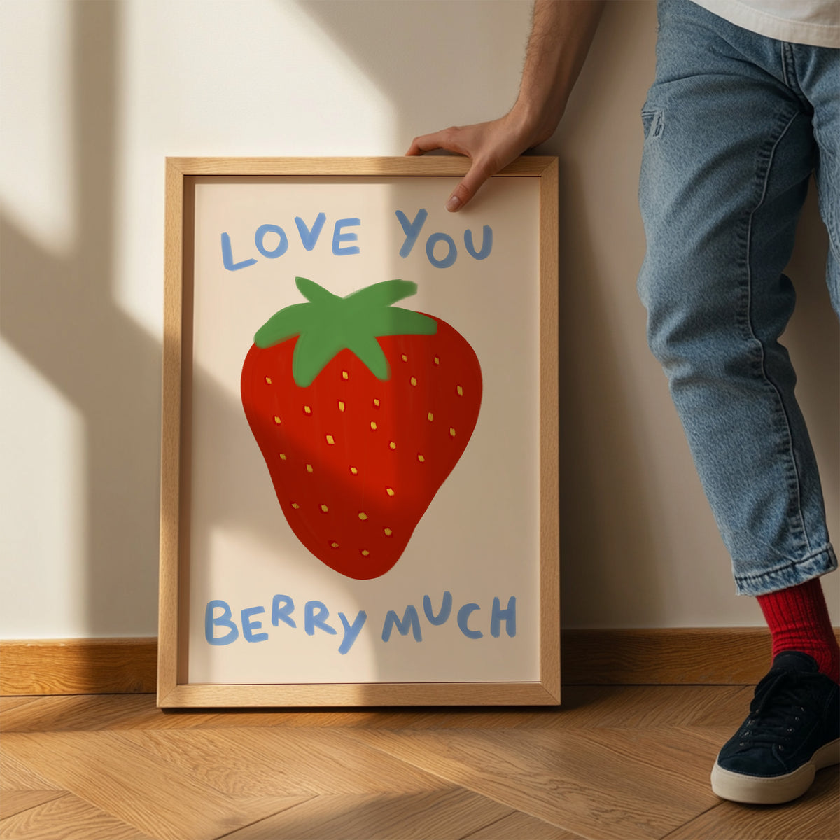 Love you Berry Much Kids Art Print
