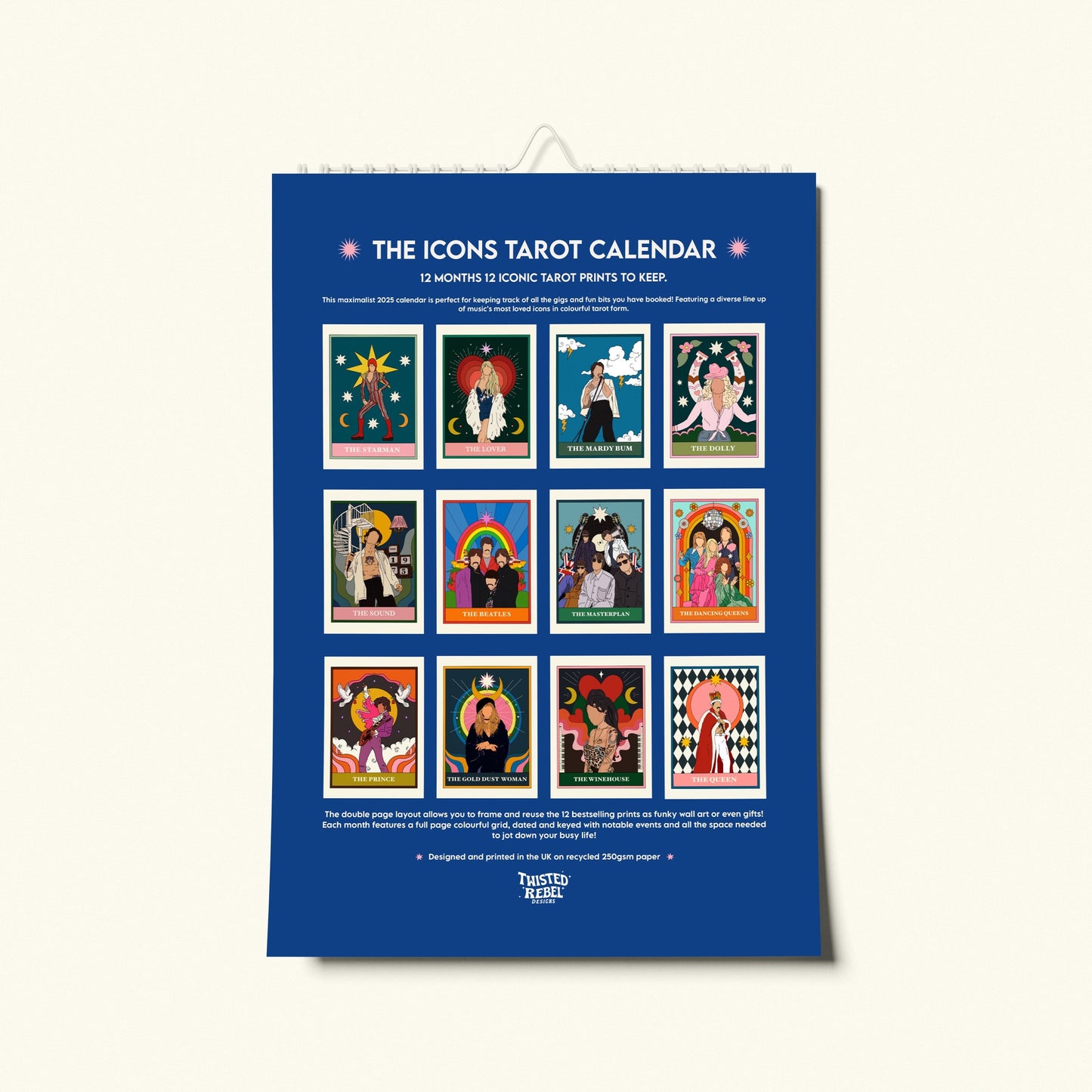 2025 Icon Tarot Wall Calendar