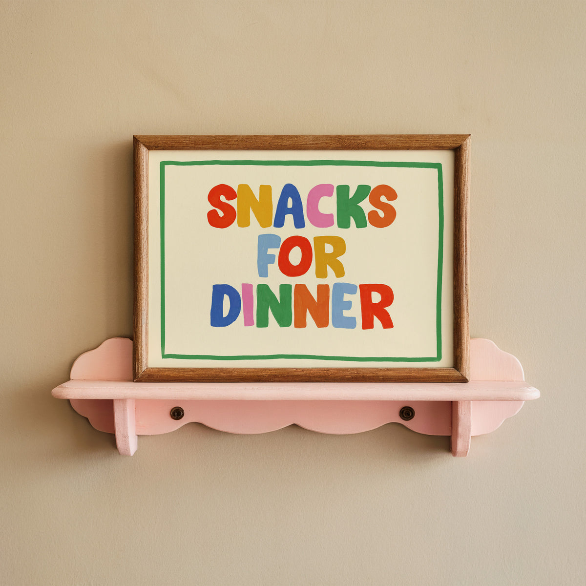 Snacks For Dinner Kids Art Print