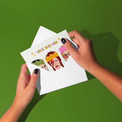 Freddie Bowie Elton 3 Wise Men Christmas Card