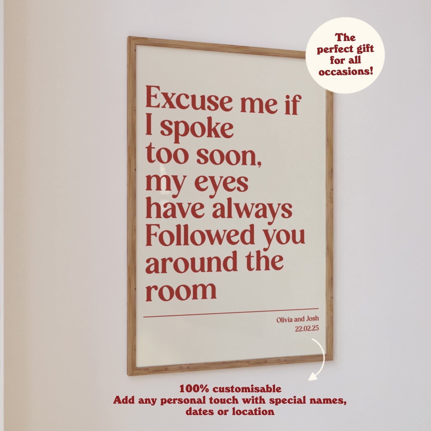 Personalised Lyric Print