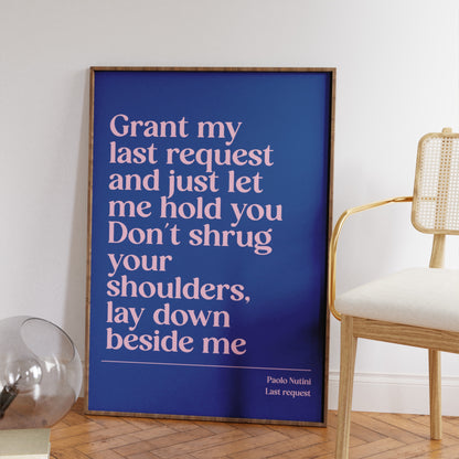 Personalised Lyric Print