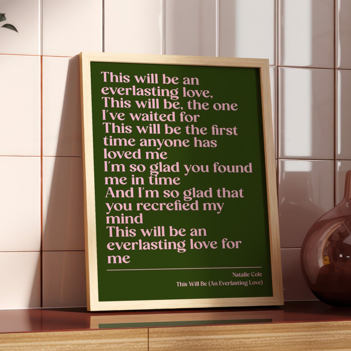 Personalised Lyric Print