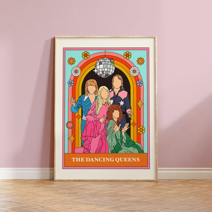 Dancing Queens Tarot Card Art Print