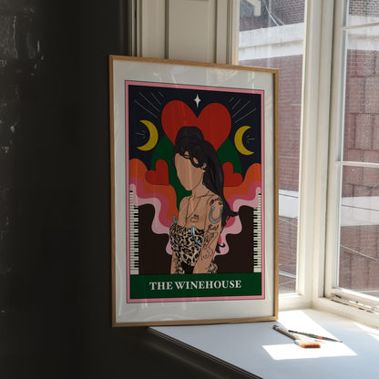The Winehouse Tarot Card Art Print