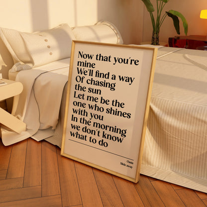 Personalised Lyric Print
