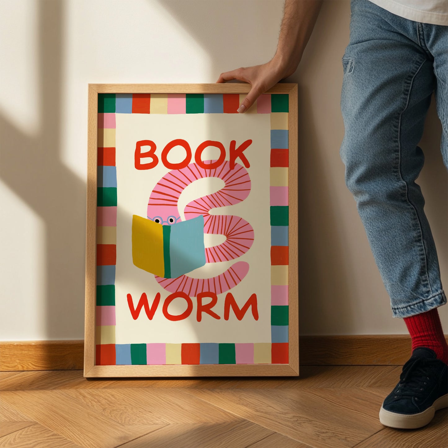 Book Worm Kids Art Print