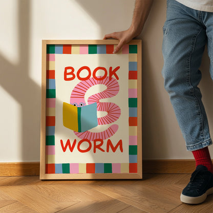 Book Worm Kids Art Print