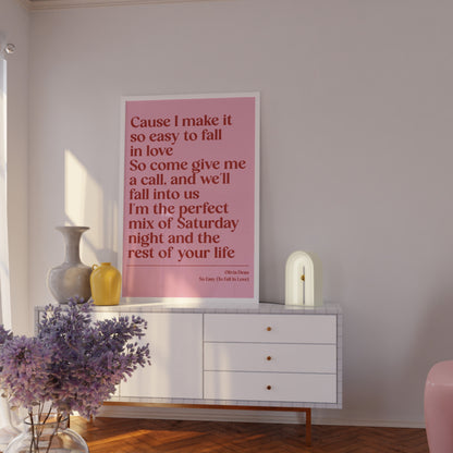 Personalised Lyric Print