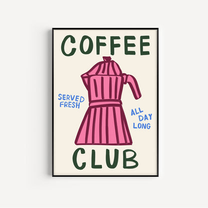 Coffee Club Art Print
