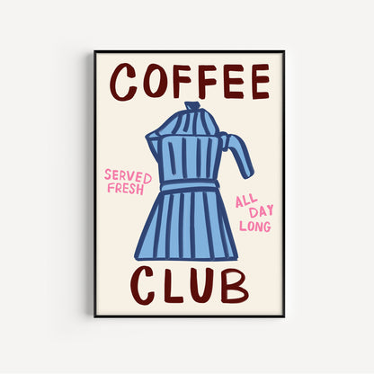 Coffee Club Art Print