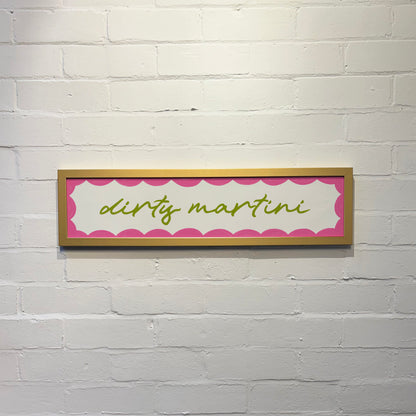 Dirty Martini Framed Cocktail Print