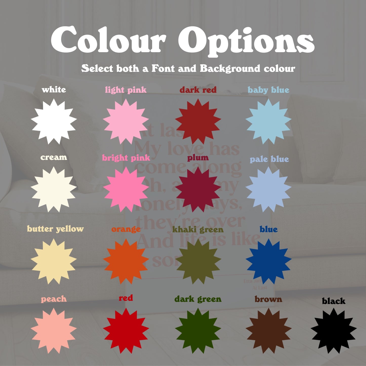 Personalised Lyric Print