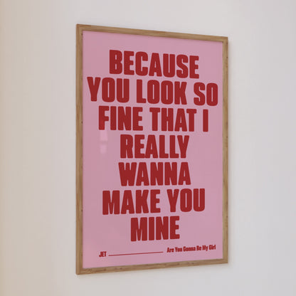 Custom Lyric Print