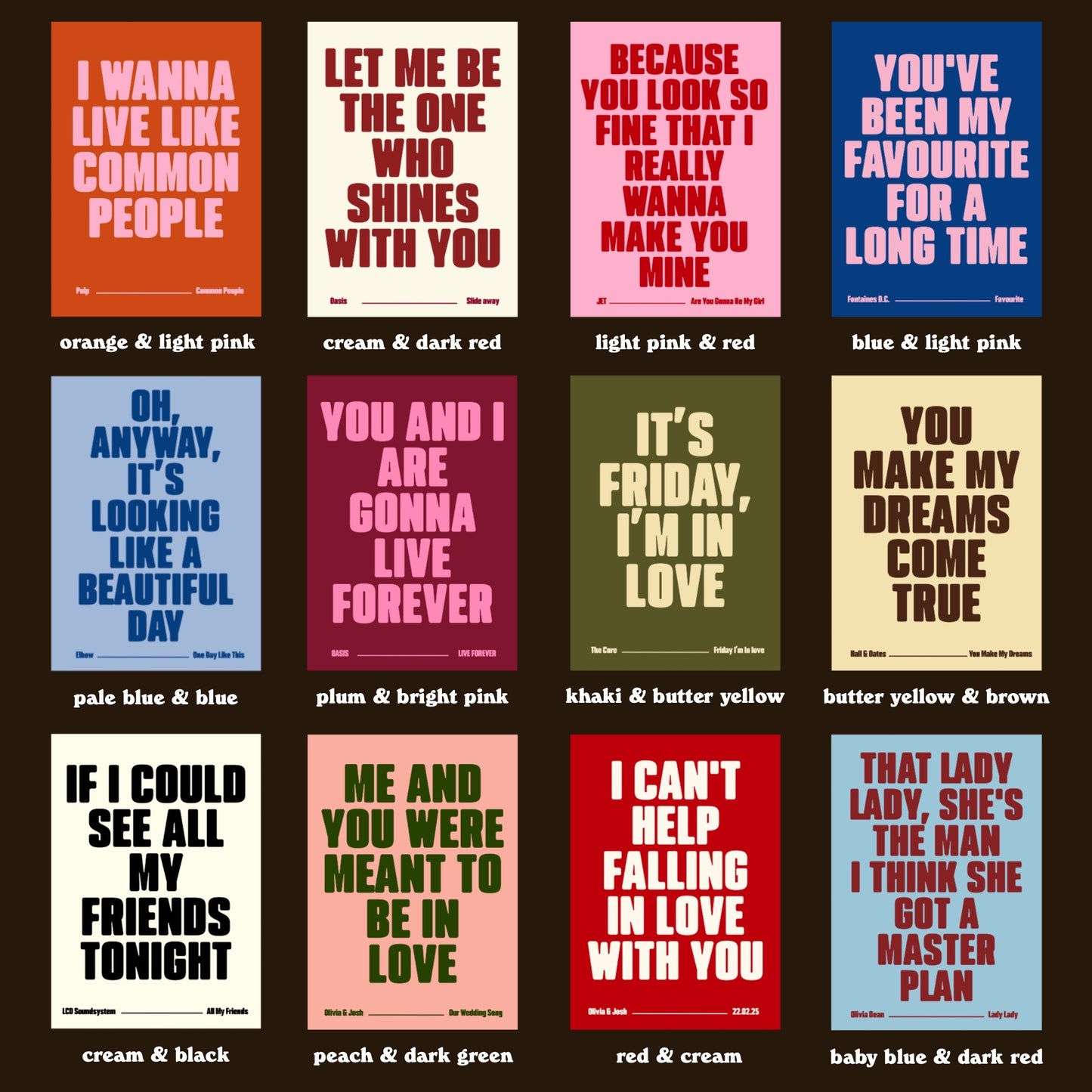 Custom Lyric Print