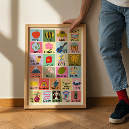 Alphabet Kids Art Print