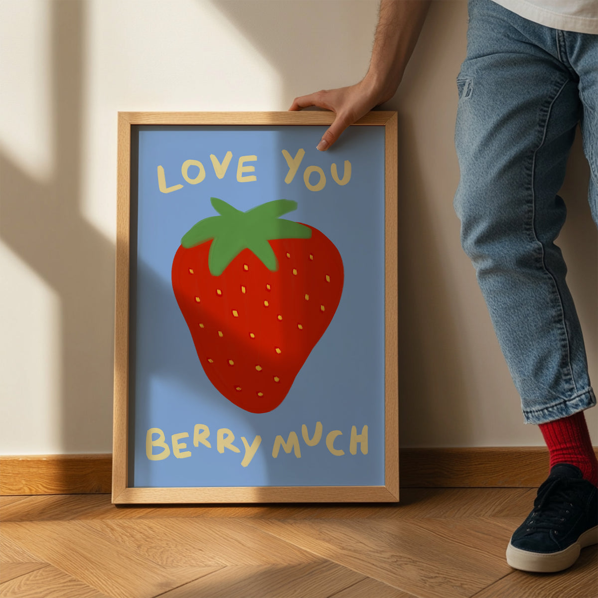 Love you Berry Much Kids Art Print