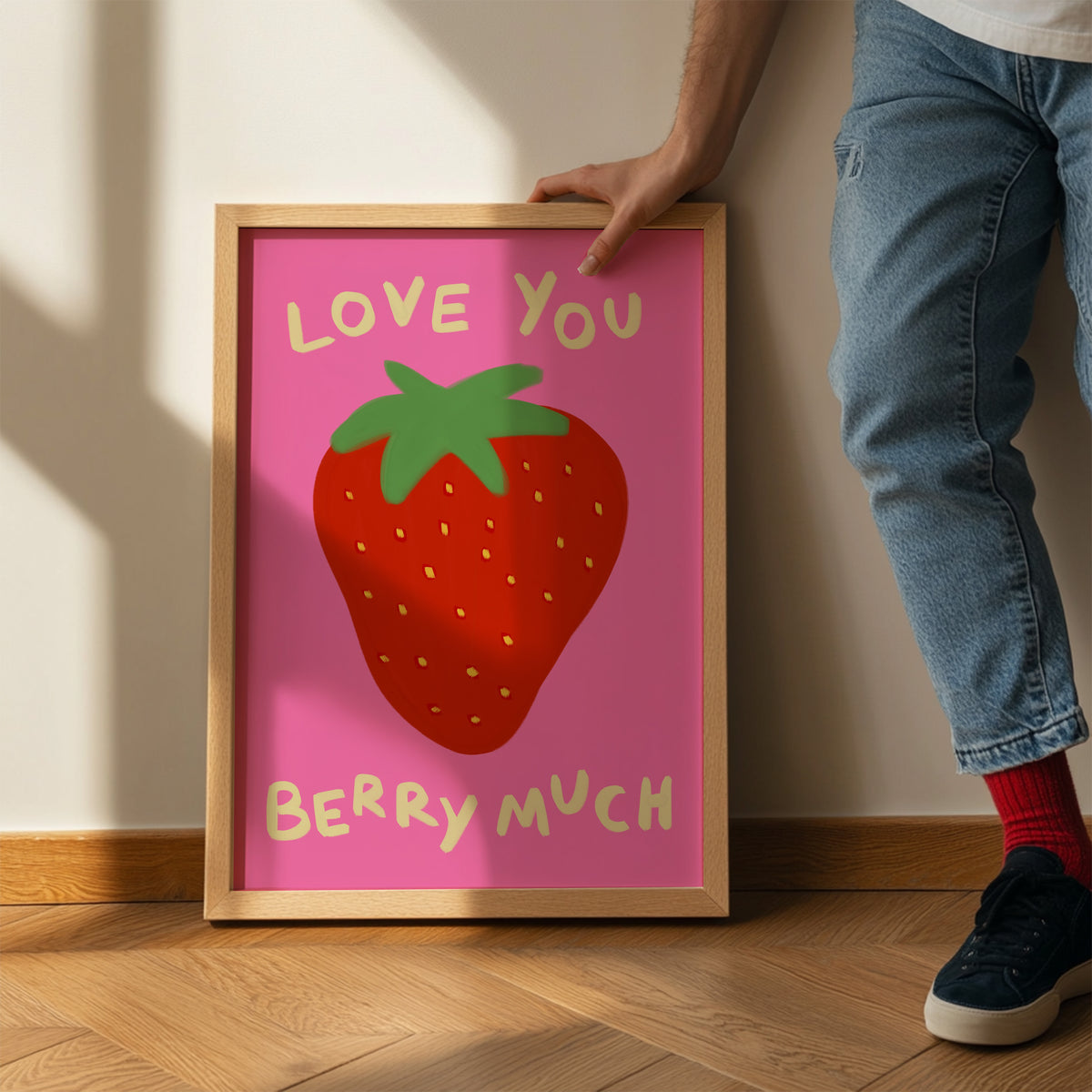 Love you Berry Much Kids Art Print