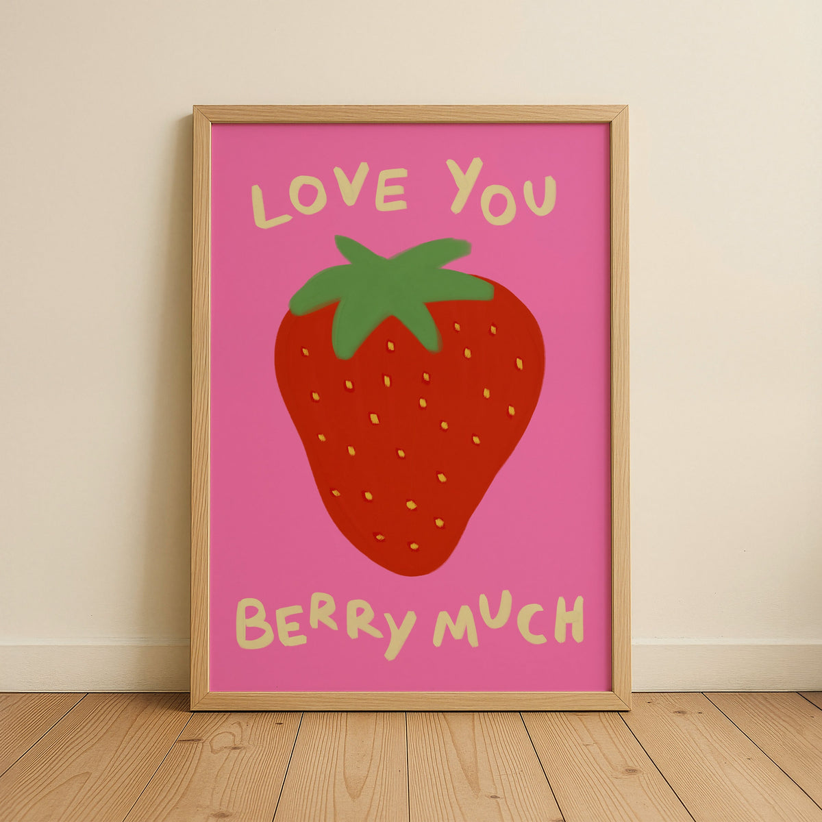 Love you Berry Much Kids Art Print