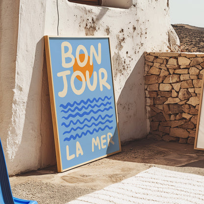 Bonjour La Mer Art Print