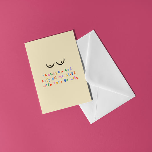 Funny Mum Boobies Card