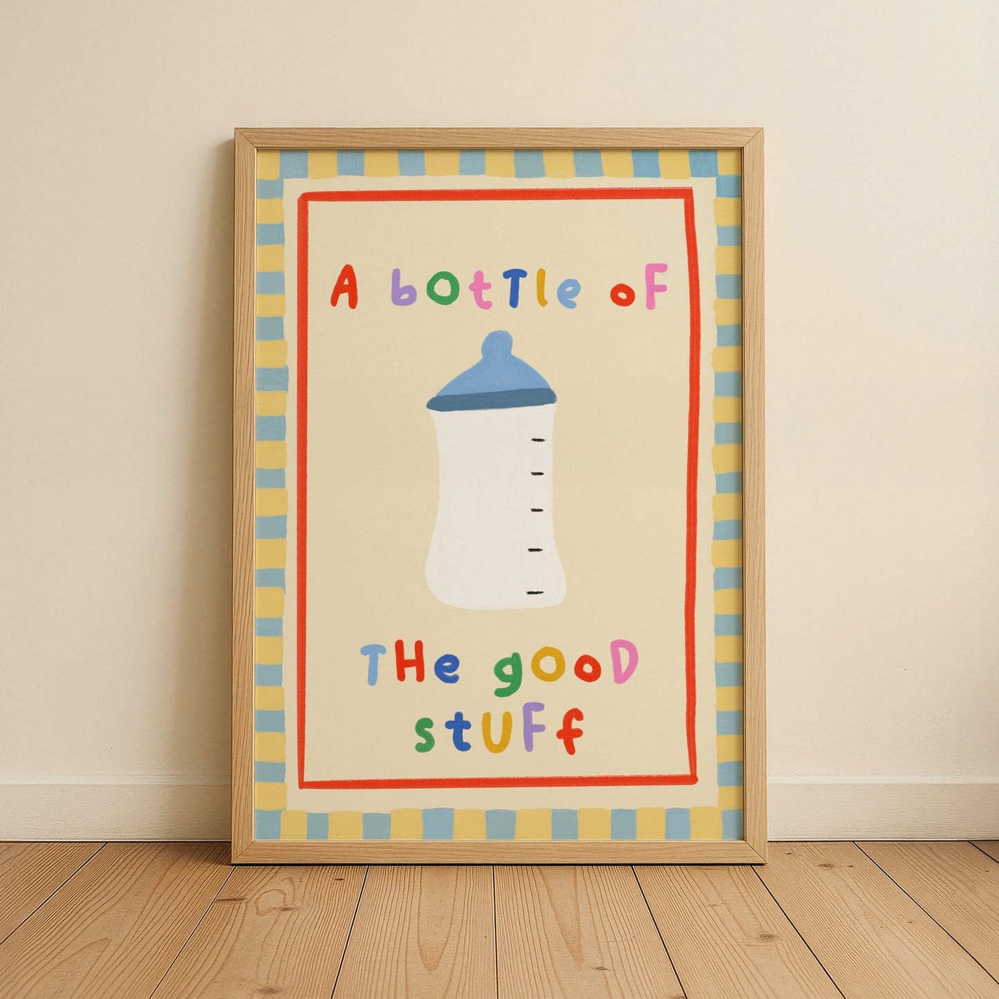 Bottle Of The Good Stuff Kids Art Print