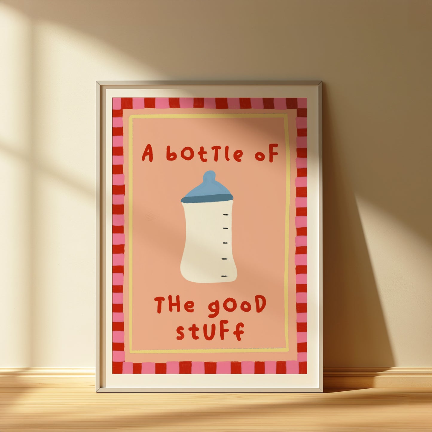 Bottle Of The Good Stuff Kids Art Print