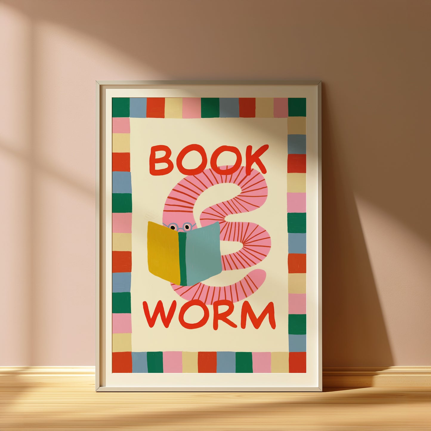 Book Worm Kids Art Print