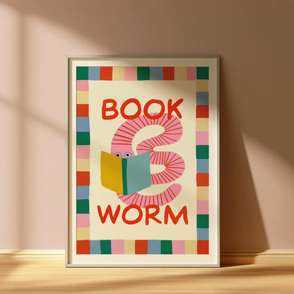 Book Worm Kids Art Print