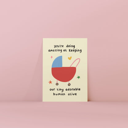 Tiny Adorable Human Card