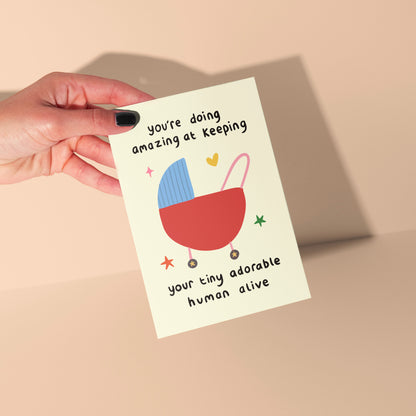 Tiny Adorable Human Card