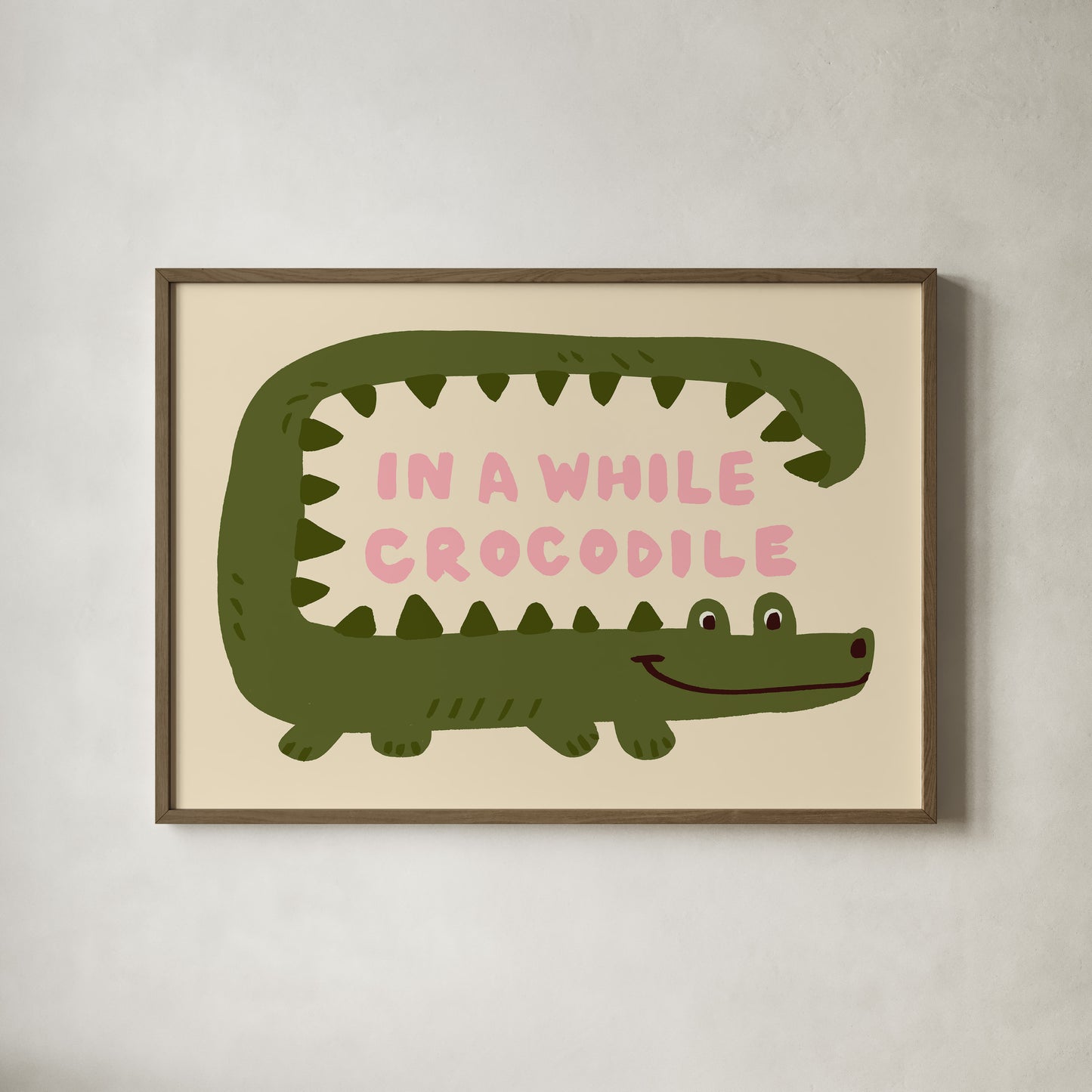 In a while, Crocodile Kids Art Print