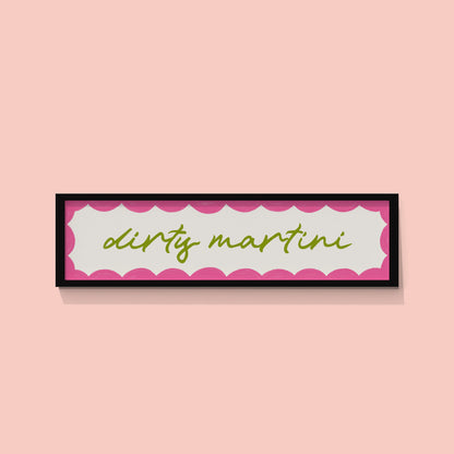 Dirty Martini Framed Cocktail Print
