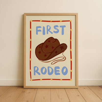 First Rodeo Kids Art Print