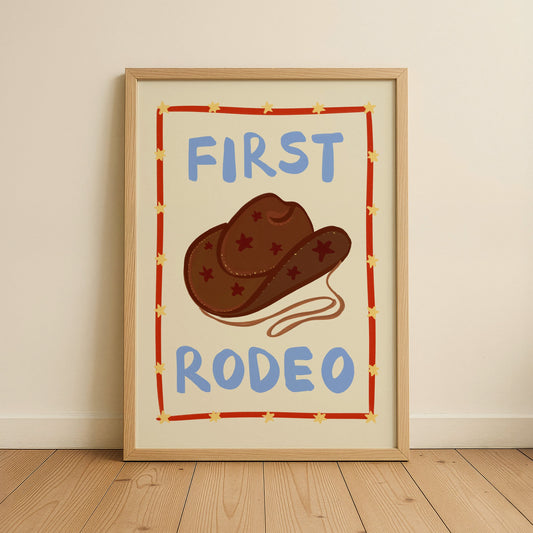 First Rodeo Kids Art Print