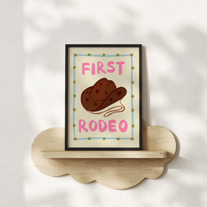 First Rodeo Kids Art Print