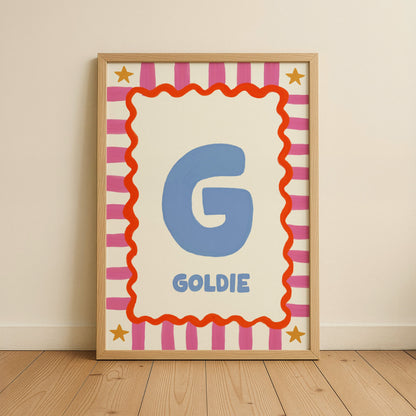Personalised Kids Name Art Print