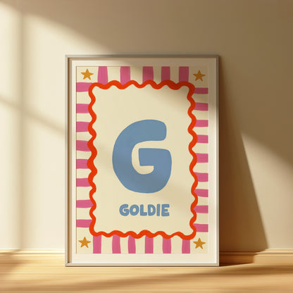 Personalised Kids Name Art Print