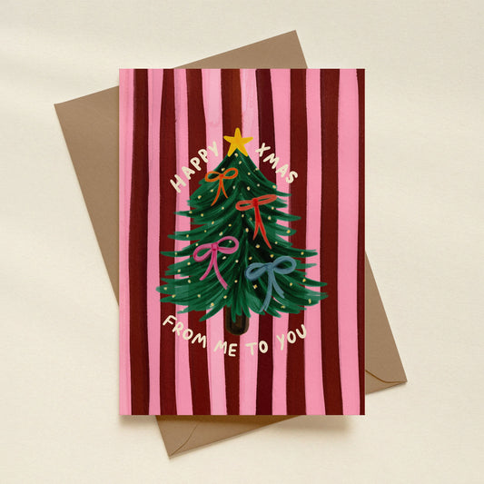 Happy Xmas Illustrated Christmas Card