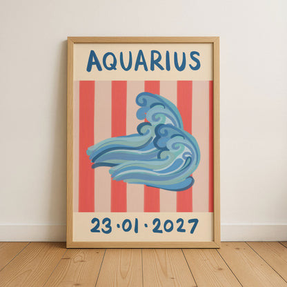 Horoscope Kids Personalised Birthday Art Print