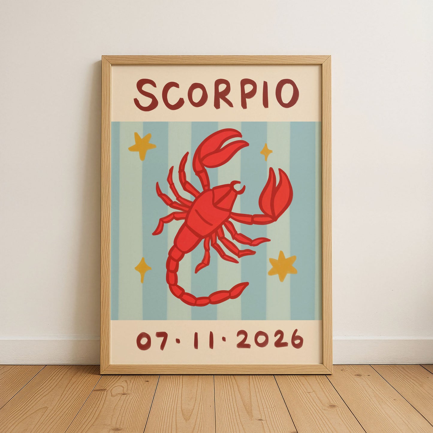 Horoscope Kids Personalised Birthday Art Print