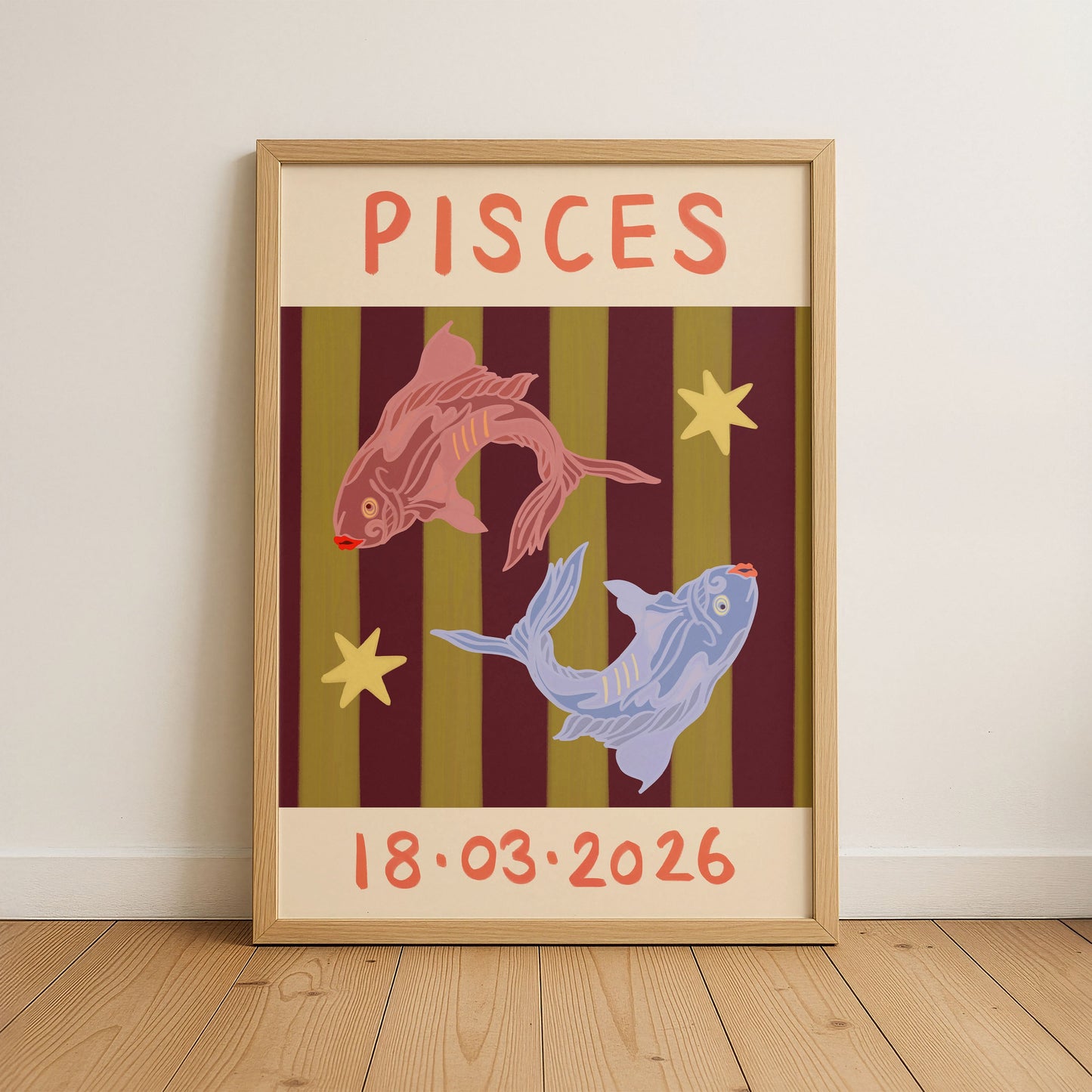 Horoscope Kids Personalised Birthday Art Print
