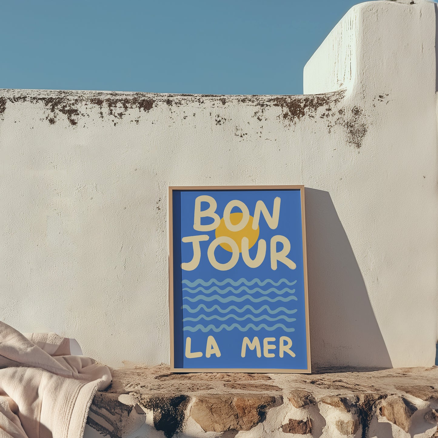 Bonjour La Mer Art Print