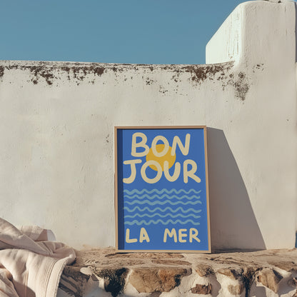 Bonjour La Mer Art Print