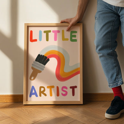 Little Artist Kids Art Print
