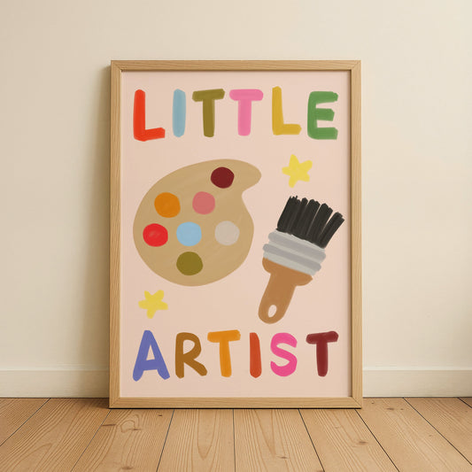 Little Artist Kids Art Print