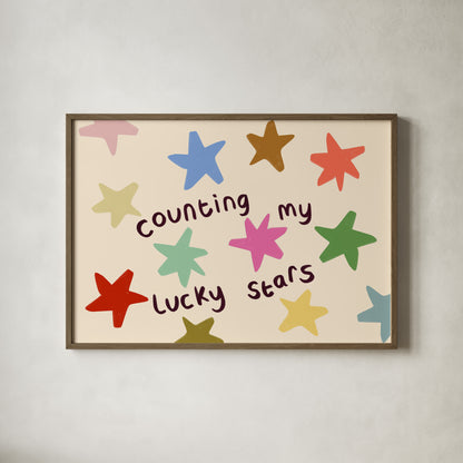 Lucky Stars Kids Art Print