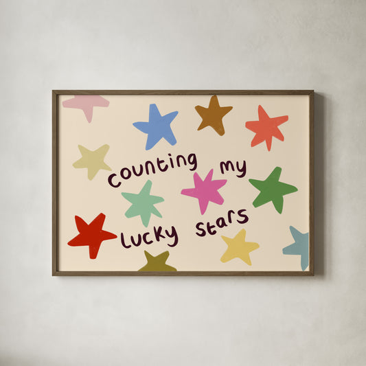 Lucky Stars Kids Art Print