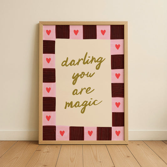 Darling You Are Magic Kids Art Print