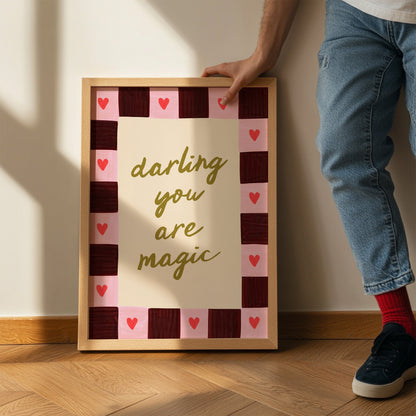 Darling You Are Magic Kids Art Print